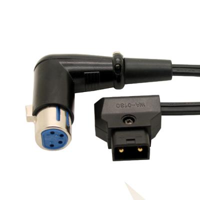 D-tap male to right angle 4pin xlr female cable