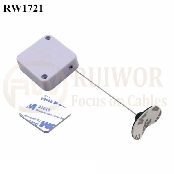 RW1721 Square Security Tether Plus 33x19MM Oval Sticky Flexible Rubber Tips