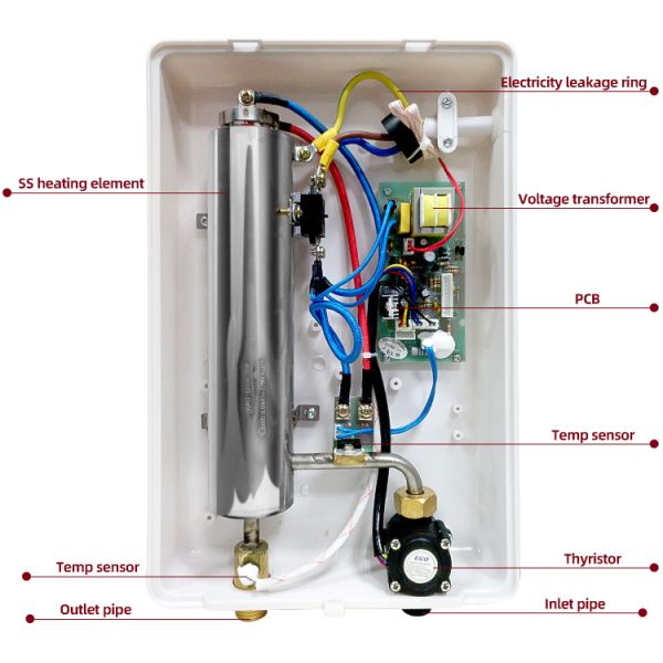 220V Portable Geyser Water Heater Endless 7kw Tankless Water Heater