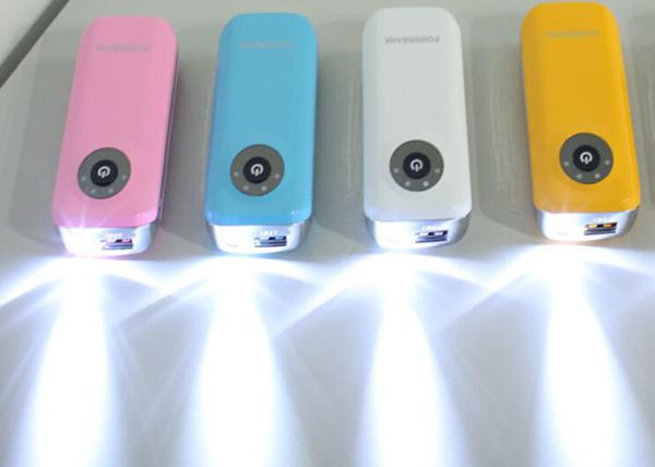 White Pink Usb Top Rated Portable Power Bank 12000Mah 1 Year Warranty