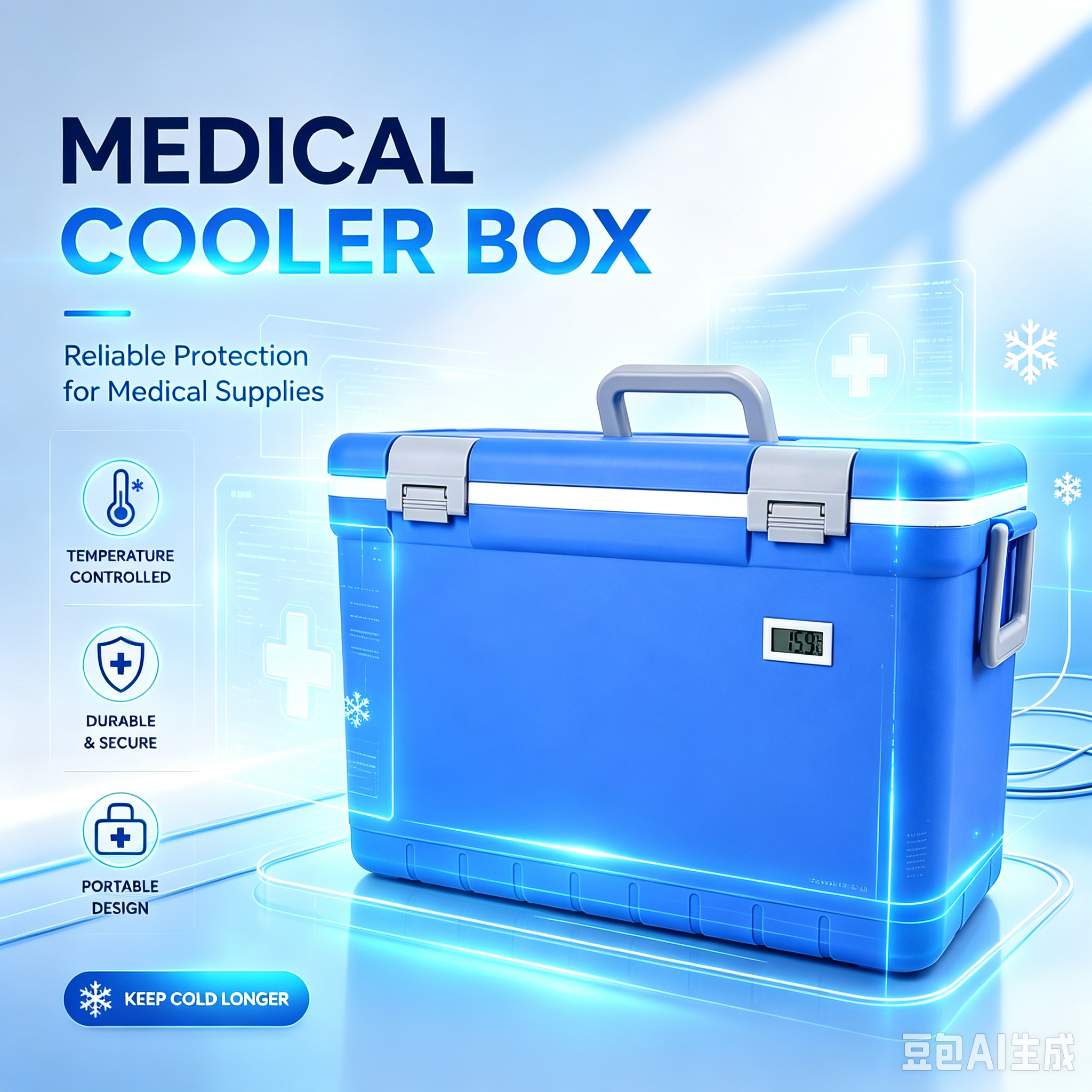 Ice Packs Supply One Set Medical Cooler Box FS 30L Customized Logo Perfect for Temperature Controlled Medical Logistics