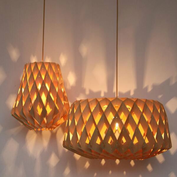 Wooden pendant light Creative Simple Nordic wood hanging lamp design for coffee shop lamp(WH-WP-82)