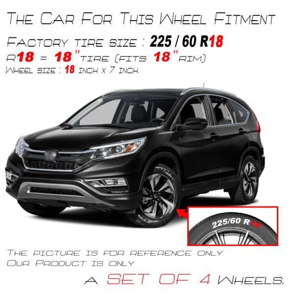 18 Machined Black Wheels for 15-16 Honda CR-V OEM Quality Alloy Rim 64070