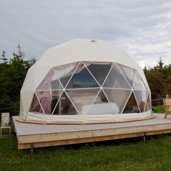 32ft Half Sphere Backyard Geodesic Dome Tent PVC Door Galvanized Steel Tubes