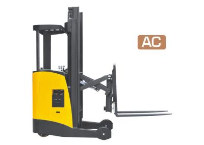 Full Electric Power Narrow Aisle Reach Truck , Narrow Aisle Straddle Truck High Speed