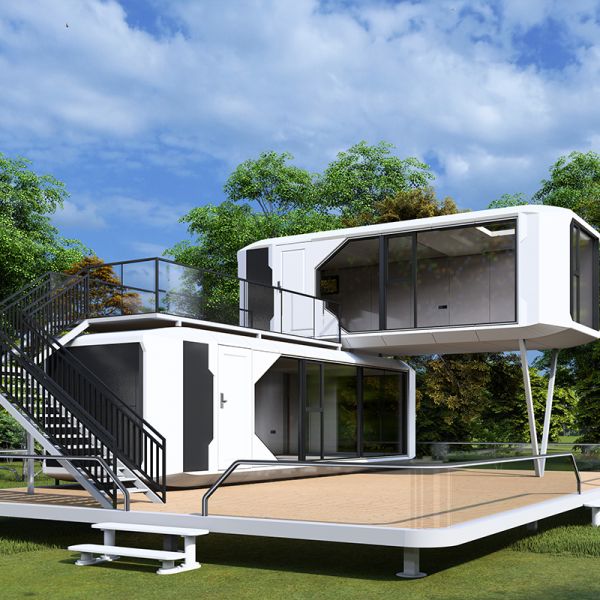 Steel Mobile Tiny Prefab Container Homes Portable Capsule House Apple cabin
