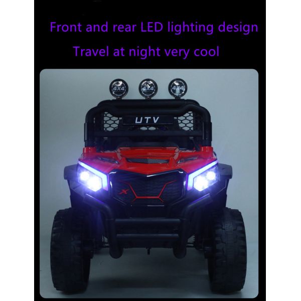 Один кнопка запустить электрический ребенок ездить на игрушечный автомобиль для детей 4 колеса электрический игрушечный автомобиль