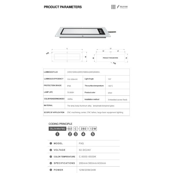 Luz de trabajo LED para máquina de aleación de aluminio, tubo lineal, resistente al aceite, 18W, luz de trabajo LED CNC