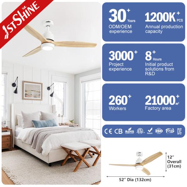 Ventilateur de plafond à économie d'énergie SAA moteur à courant alternatif à 3 vitesses pour salon