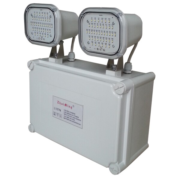110V 220V IP65 Waterproof Twin Head LED Emergency Light CE Certification TL084AN