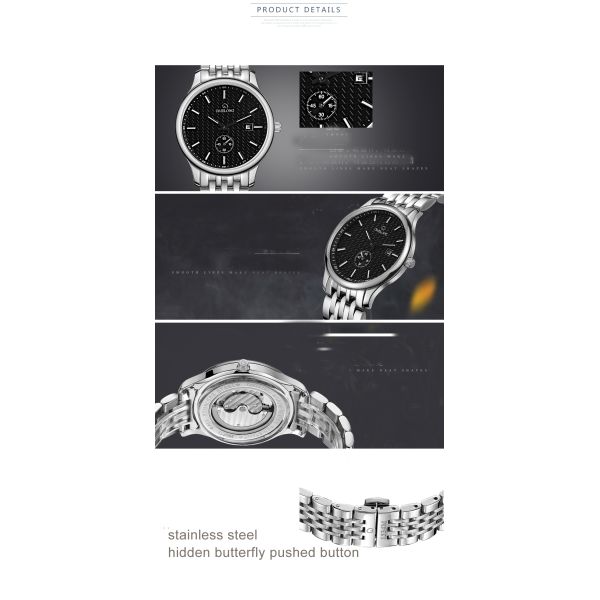 Рука автоматического движения Японии NH35A сапфира наручных часов людей механического светящая