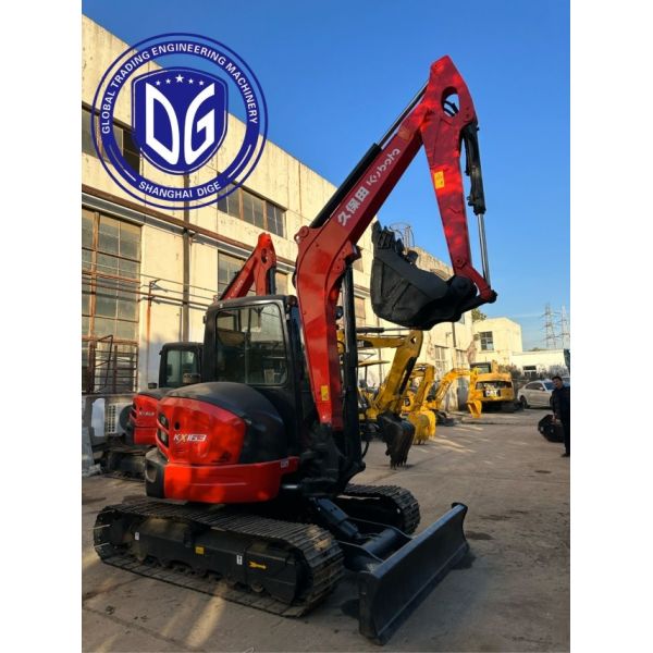 Подержанный экскаватор Kubota KX163 Mini Подержанный экскаватор Происхождение из Японии Меньше рабочего времени