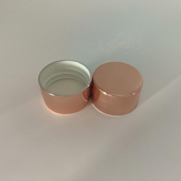 Electroplate Treatment 28mm Plastic Screw Cap For Fine Cosmetic Bottle