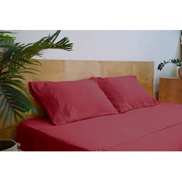 XINPAI Microfiber Three Lines Embroidery Massage Bedding Sheet Set for Flat Bed Sheet