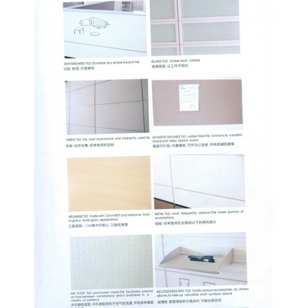 For 6 Person Aluminum frame with Farbic Office Furniture Workstations CD-T10-8859