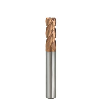 Nano Coating HRC65 End Mill , 4 Flutes D4 Solid Carbide Milling Tools
