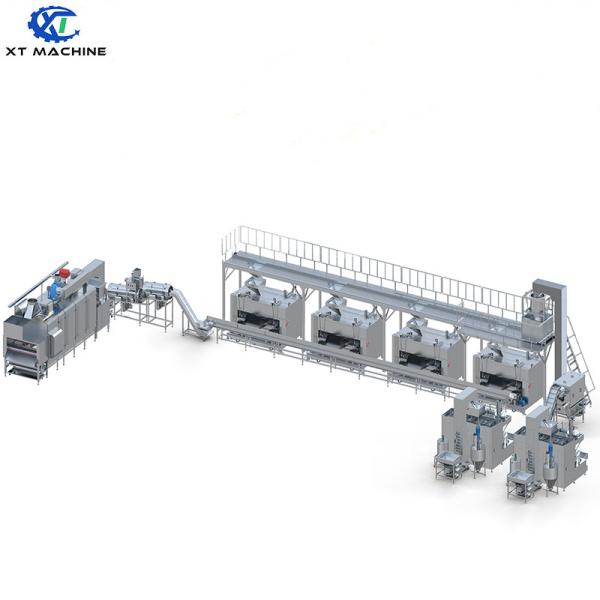 1000kg/h Sesame Peanut Coating And Baking Production Line For Coated Roasted Peanut In Food Grade Stainless Steel 304