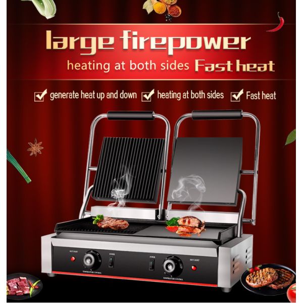 Электрическая контактная гриль не прилипающая поверхность и 1/2 канавки для требований клиента