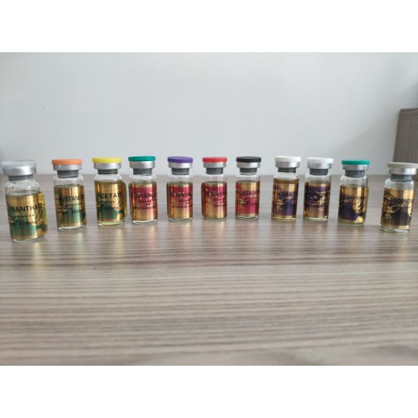 испытайте ярлыки стеклянной пробирки Undeconoate 250mg с проштемпелеванным золотом логотипом