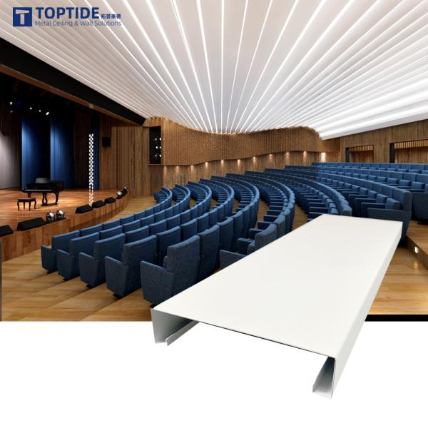 High Durability Linear Metal Strip Ceiling White Environmentally Friendly