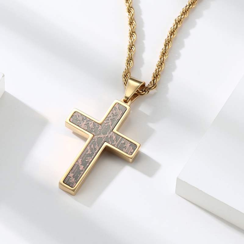 Stainless Steel Cross Pendant Mens Cross Necklace Christian Jewelry Special Design for Men