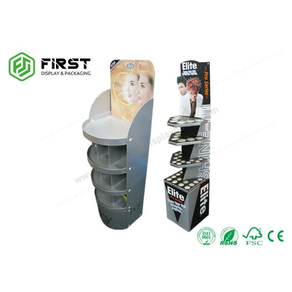Custom Retail Printed Pop Cardboard Cosmetic Display Carton Floor Display Stand
