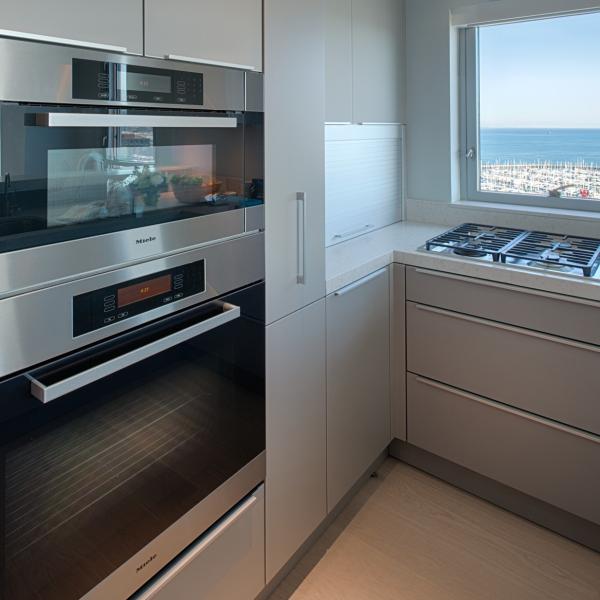 PVC Board Custom Kitchen Cabinet Modern Matte Grey