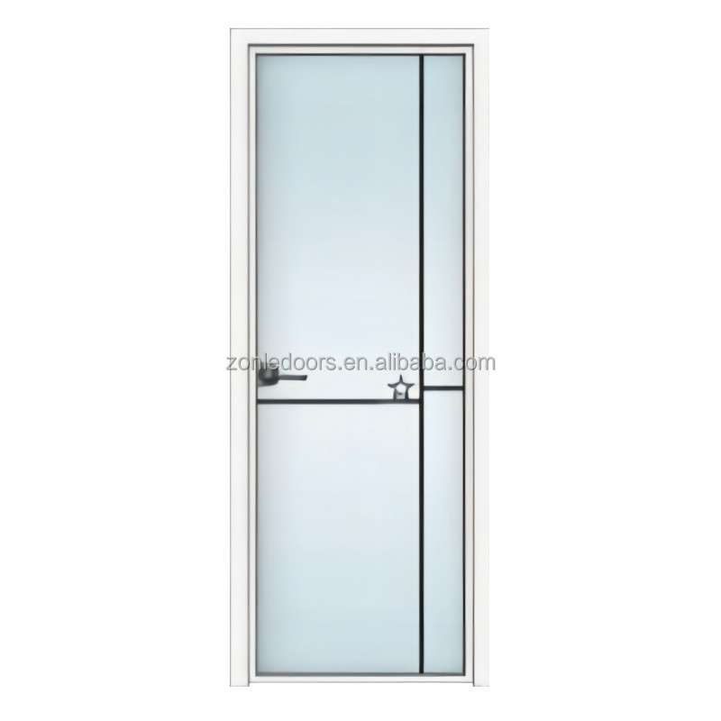 China Manufactured Economical Mdf Wood Bathroom Door Durable Upvc/Aluminium Shower Door