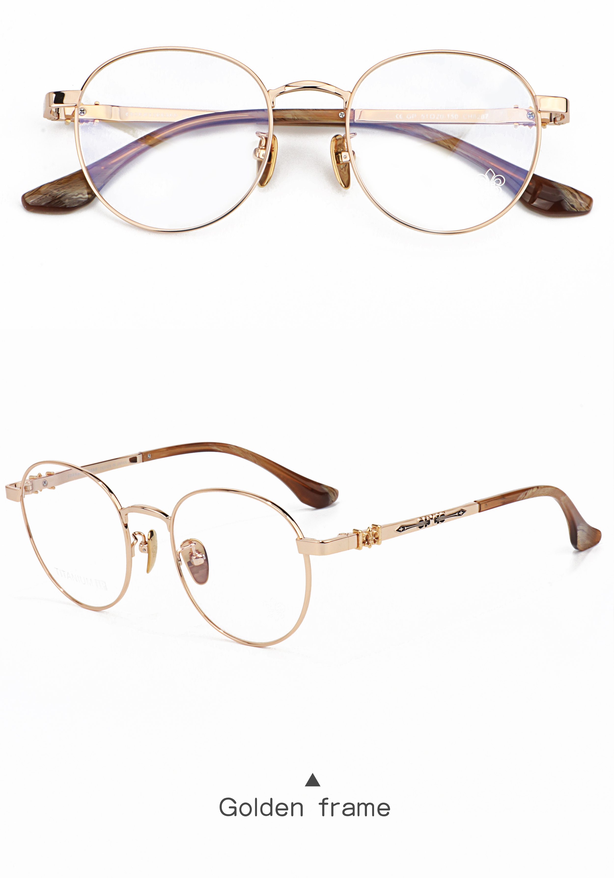 Leisure and Artistic Circular Striped Blue Color Optical Prescription Multi Focus Buffs Luxury Brand Superior Quality Glasses