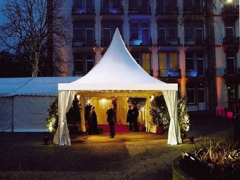 Clear Orange Pagoda Tents Canopy Party Tent DIN4102 B1/M2/B1UV - Resistant