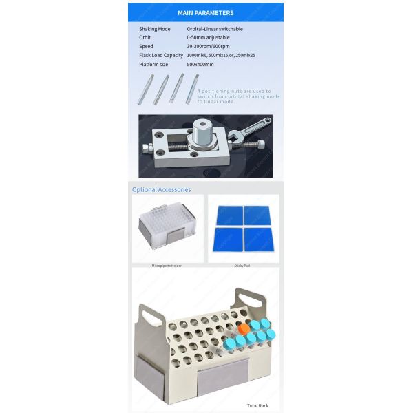 Orbital Linear Switchable Benchtop Laboratory Shaker RS-101
