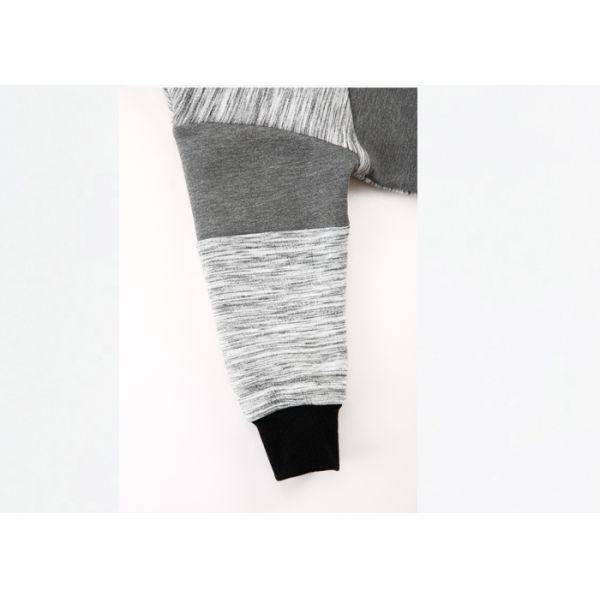 Patched Design Girls Hooded Pullover , Girls Winter Clothes Double Faced Scuba