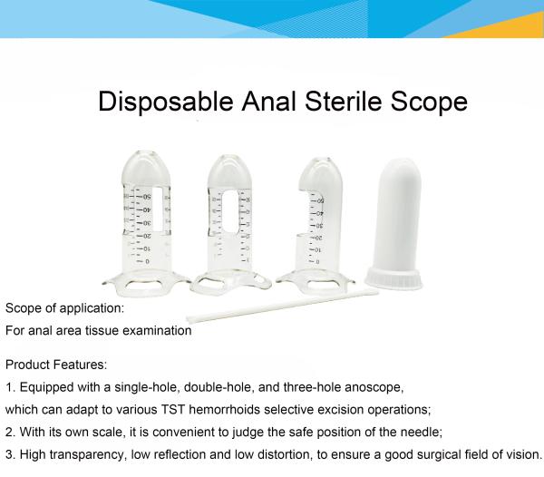 Anoscope éclairé jetable pour l' anorectum avec source lumineuse