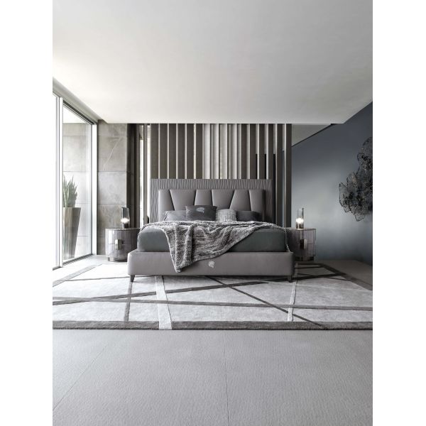 OEM Modern Bedroom Furniture Sets Matted Leather Bedroom Queen Size Bed