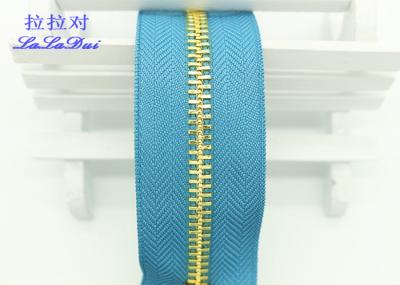 26 Inch Open Ended Long Chain Zipper Bright Tape Golden Metal Teeth For Bag And Garments