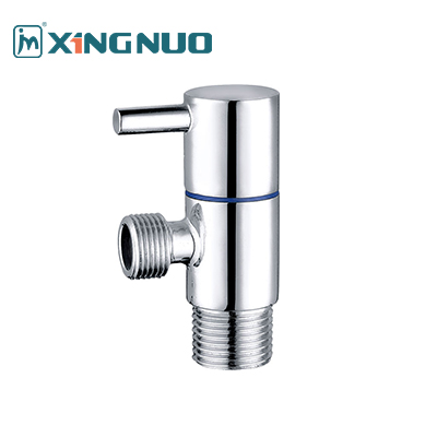 long straight handle line handle brass plating nickel Angle Valve With Decorative Cover Chrome Finish