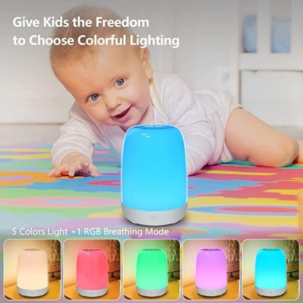 1.2W DC5V Rechargeable Nursery Night Light With Dimmable RGB