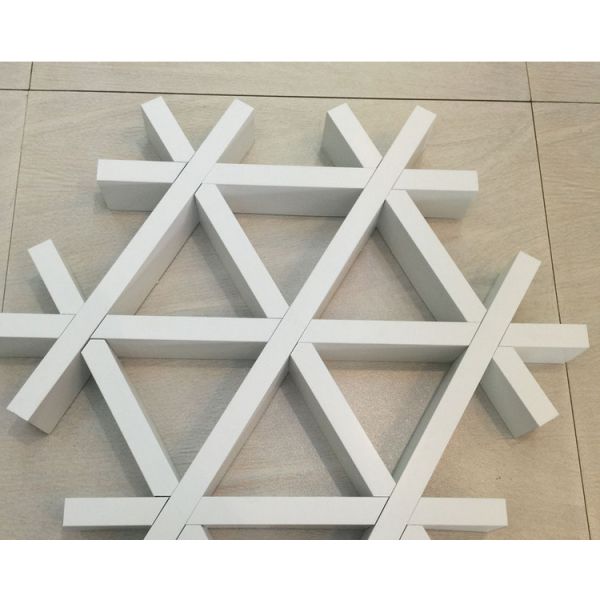 Fireproof 100x100mm Aluminum Grid Ceiling 0.4mm Thickness