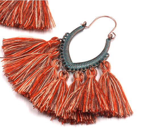 Earrings Tassel earrings multi color earrings