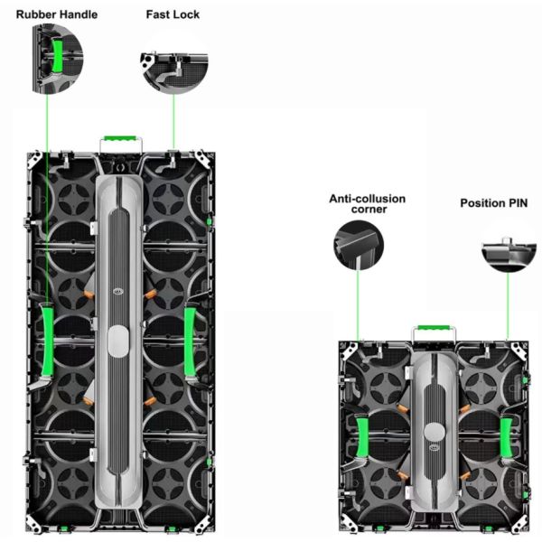 Внутренний IP43 арендный дисплей с светодиодным экраном P3.91 P4.81 500x500 мм панель с светодиодным экраном