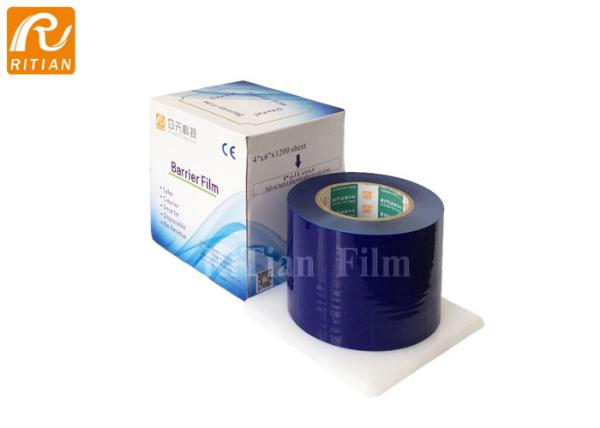 Medical PE Dental Barrier Film 30-50mic Blue And Green Color No Residue