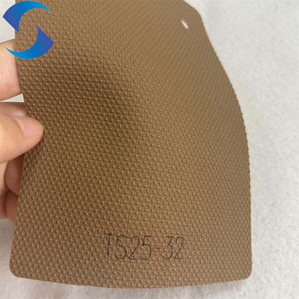 Durable PVC Leather fine dot texture pattern with brushed backing for leather mat