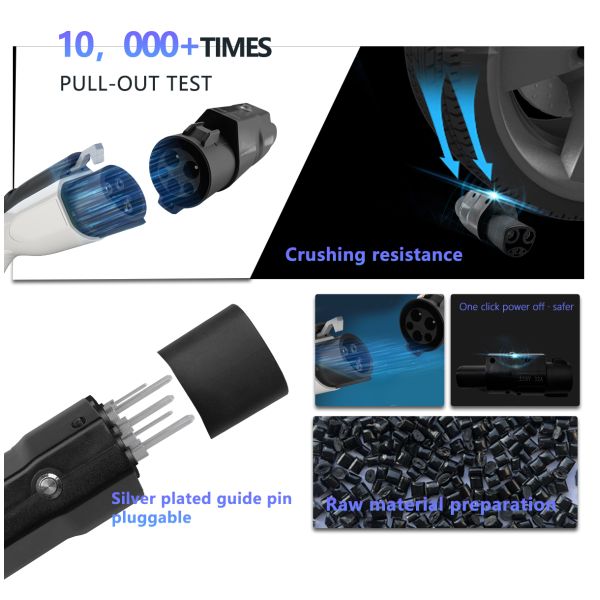 J1772 to NACS Charging Adapter 220V AC Type1 to TS Adapter Input Voltage 220v 50A Output Power