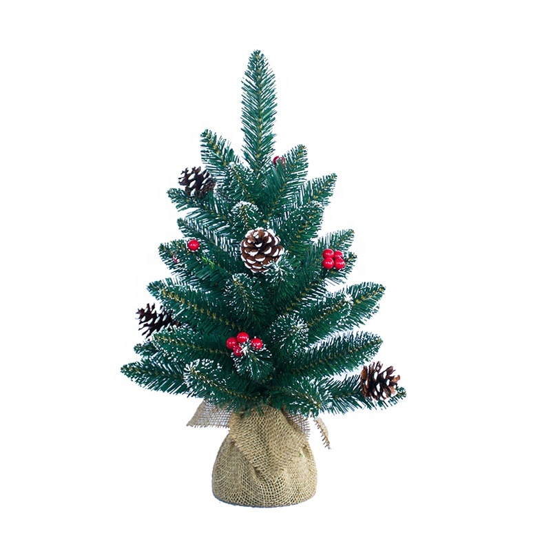 2026 Modern Multi-Design Artificial Mini Christmas Tree Tabletop Decoration Outdoor Use Plastic & Steel Craft