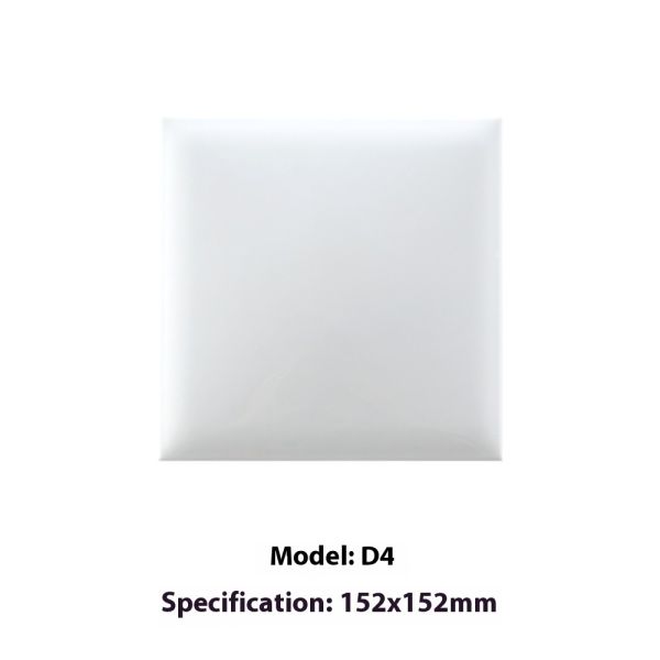 Black White 152x152mm Glossy Ceramic Wall Tiles for Bathroom