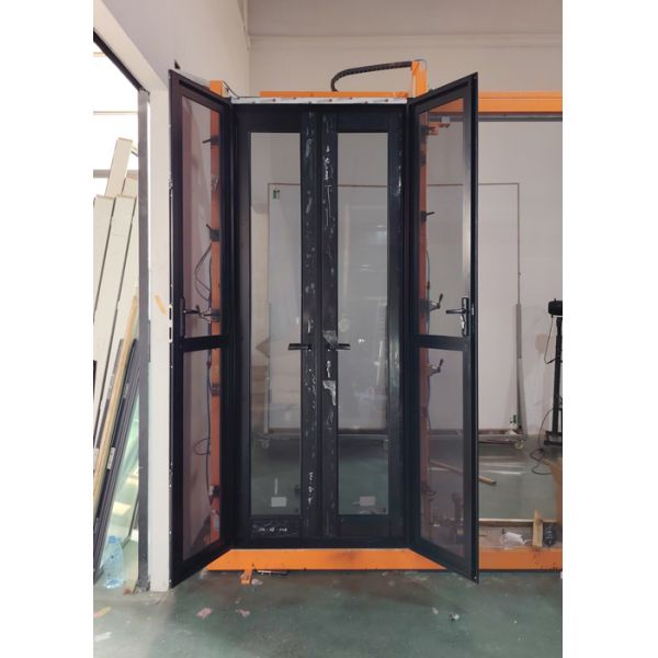 Australian Standard Aluminum French Doors with Built-in Screen Door