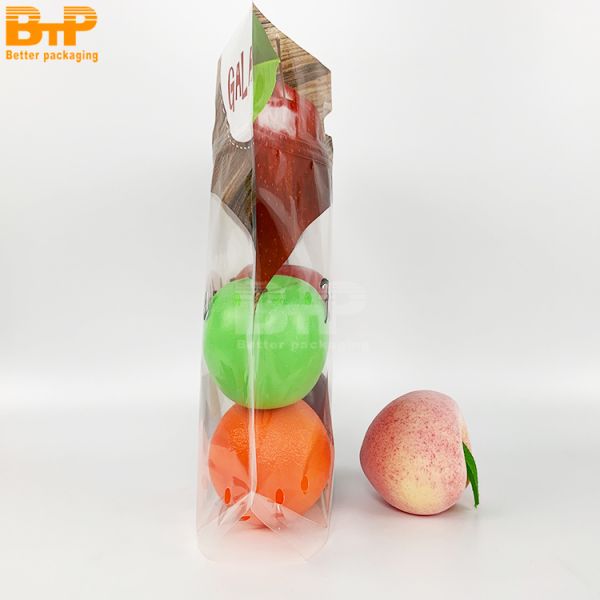 Custom logo Printed Mylar Bag Wholesale Stand up Plastic Transparent Fruit Packaging Pouch Resealable Zipper Bag