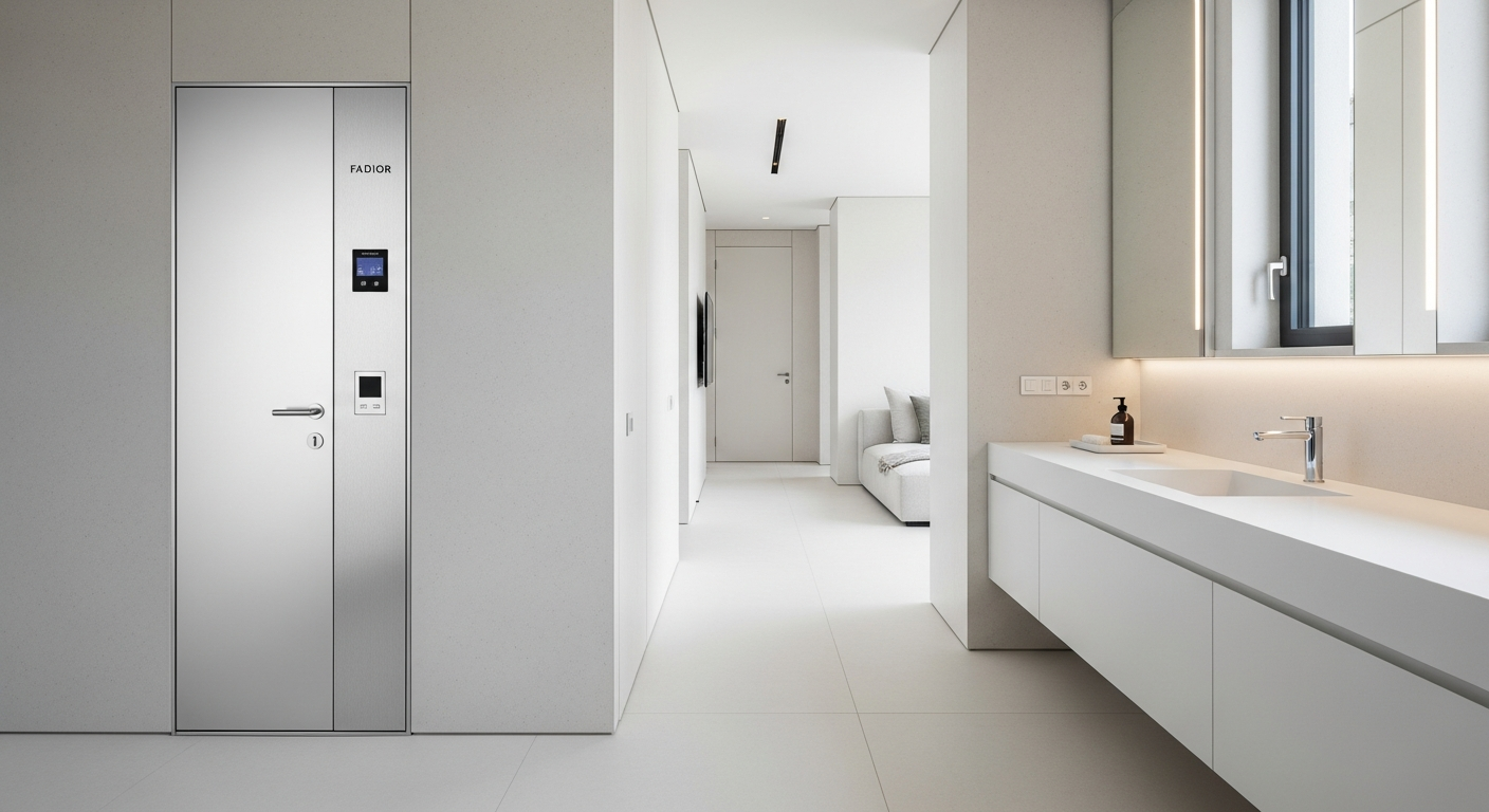 Mirror-Panel Entry System in 304 Stainless Steel with Pearl Nano-Coating