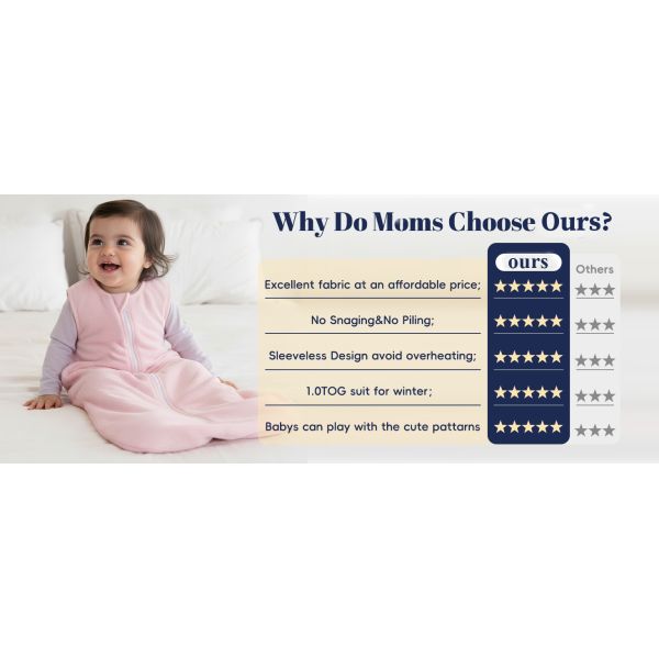 2 Pack Micro-Fleece Baby Sleep Sack with 2-Way Zipper - Comfortable Wearable Blanket With Floral
