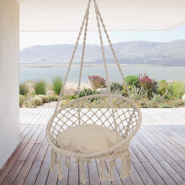 Hammock Patio Swing Chair Yard Garden Macrame Swing Hanging Chair Pet Hammock